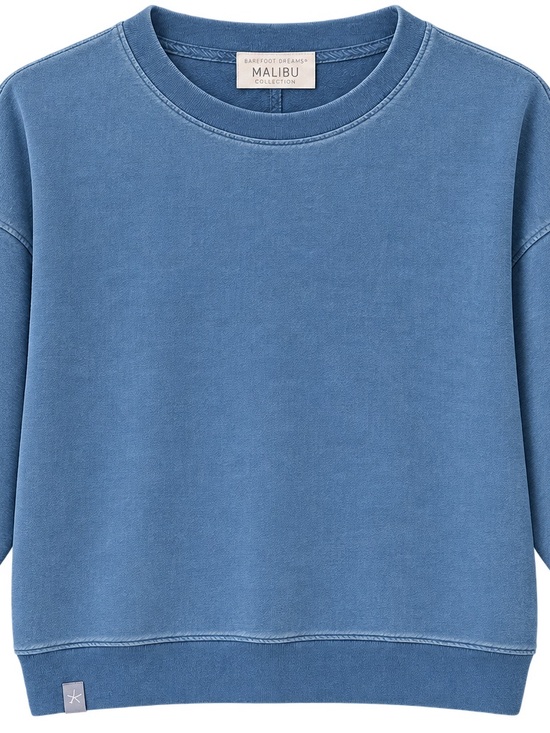 Barefoot Dreams Sweaters - Barefoot Dreams Malibu Collection Women’s Dusty Blue Crewneck Sweatshirt